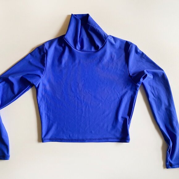 Salt Gypsy Turtleneck Rashguard In Electric Blue - Picture 3 of 7